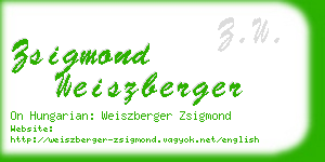 zsigmond weiszberger business card